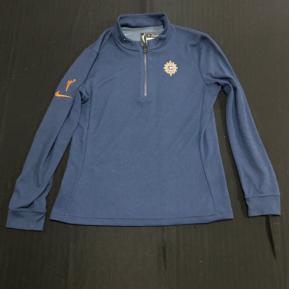 Nike Connecticut Sun WNBA Team Issued Dri-FIT Quarter Zip Pullover Navy Medium